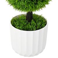 Kunstig Plante Kugleformet Fyr med Potte 24x90 cm Grøn