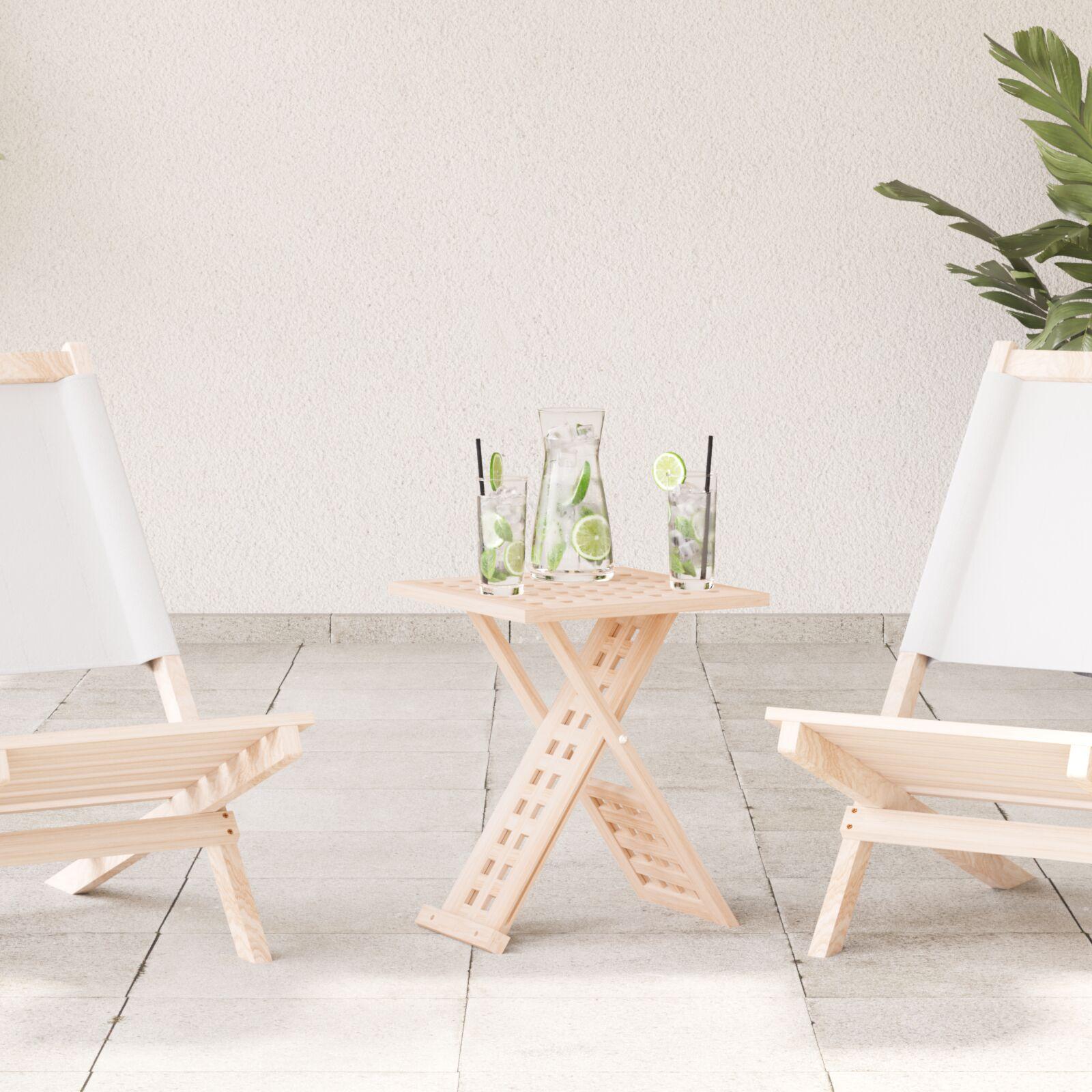 Sofabord Brun 33 x 33 x 40.5 cm Massivt valnøddetræ billede