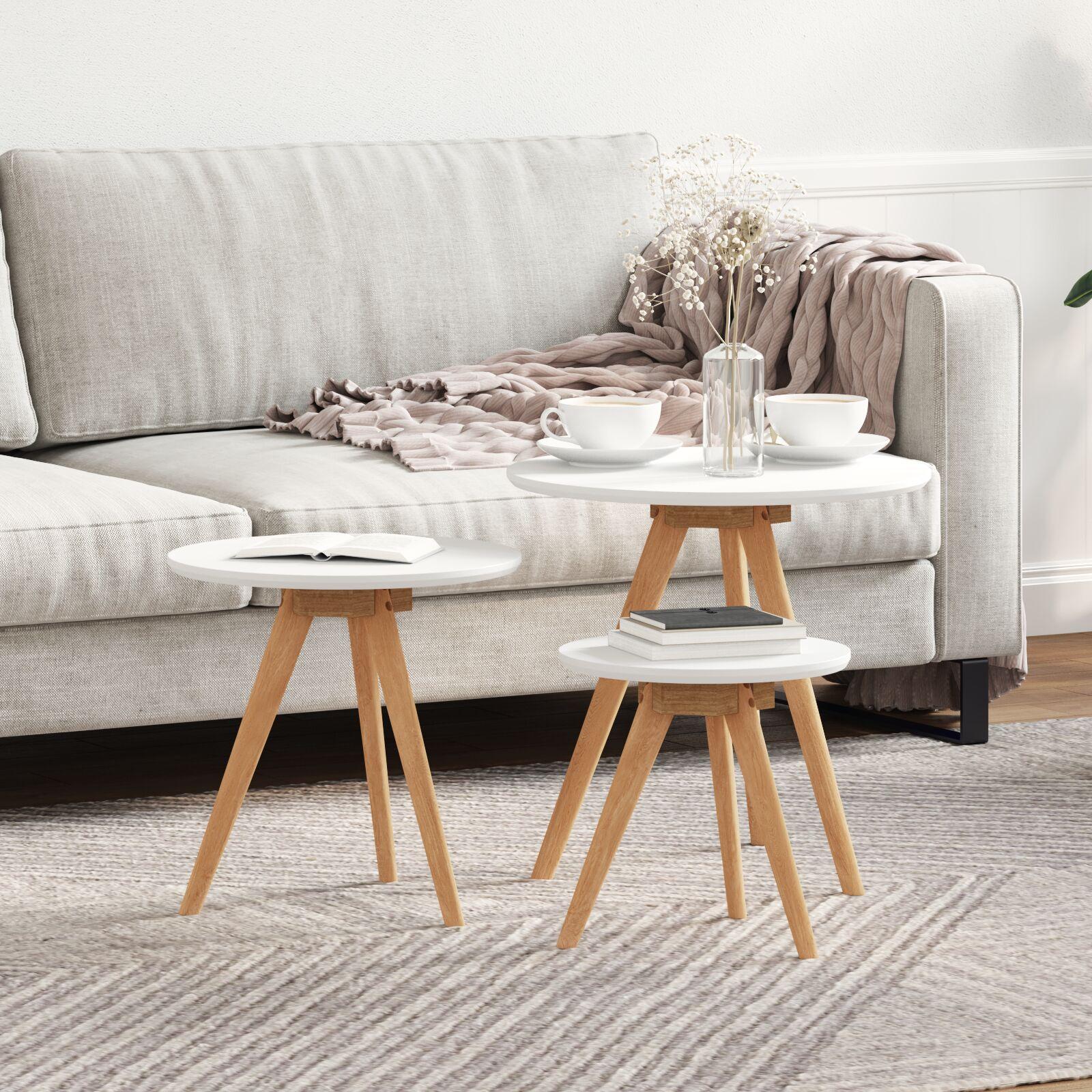 Kaffebordssæt Solid Træ Valnød og Ingenieret Træ