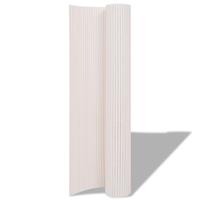 Dobbelt-sidet Havehegn PVC 150x500 cm Grå Hvid PVC 150x500 cm