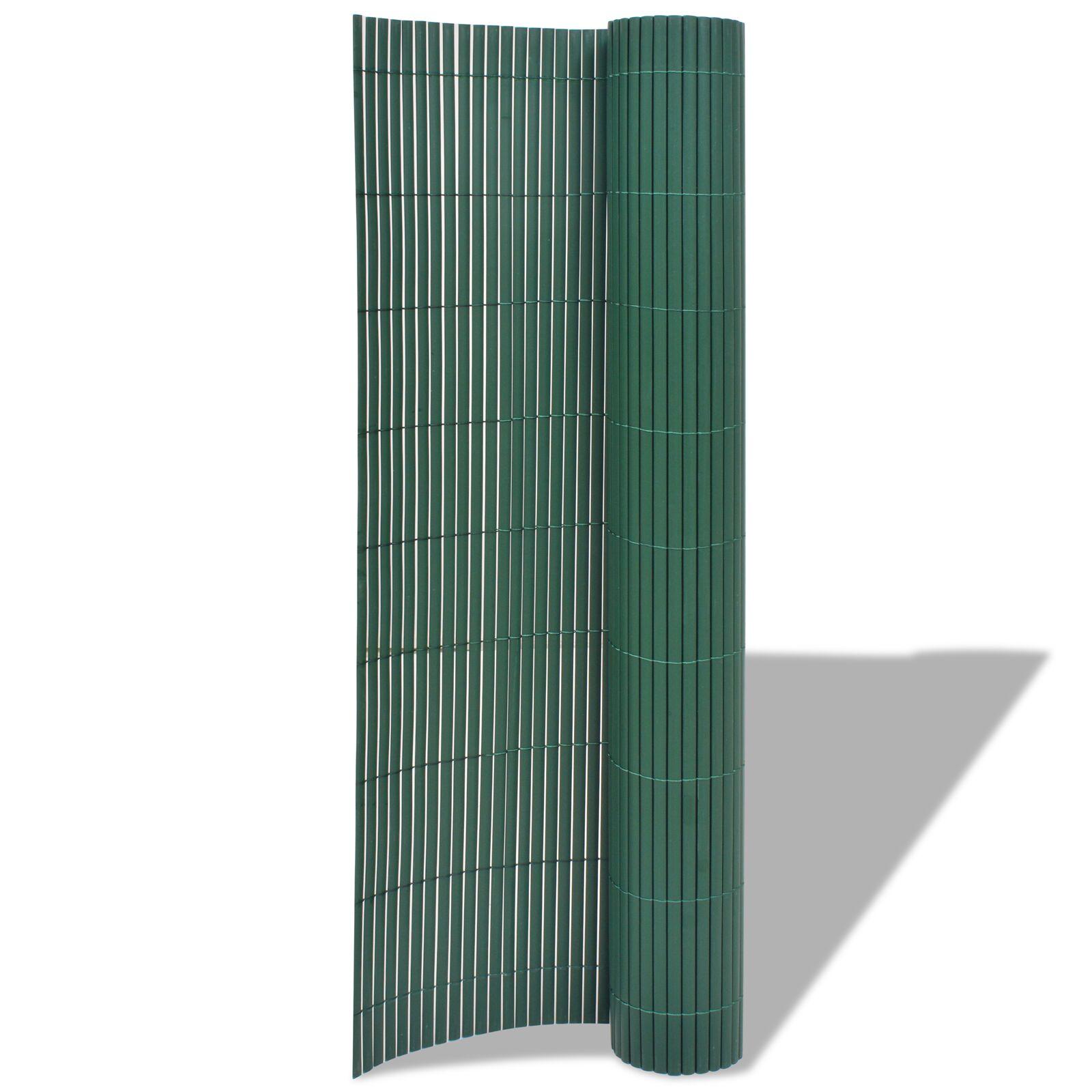 Dobbelt-Sidet Havehegn PVC 150x500 cm Grå Grøn Plastik 150x500 cm billede