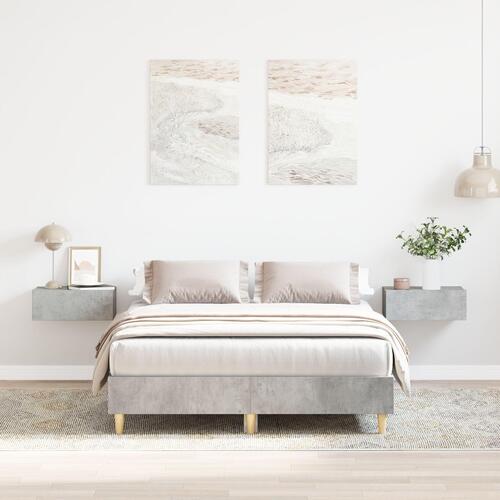 Sengebund 120x190 cm Beton Grå Ingeniørtræ