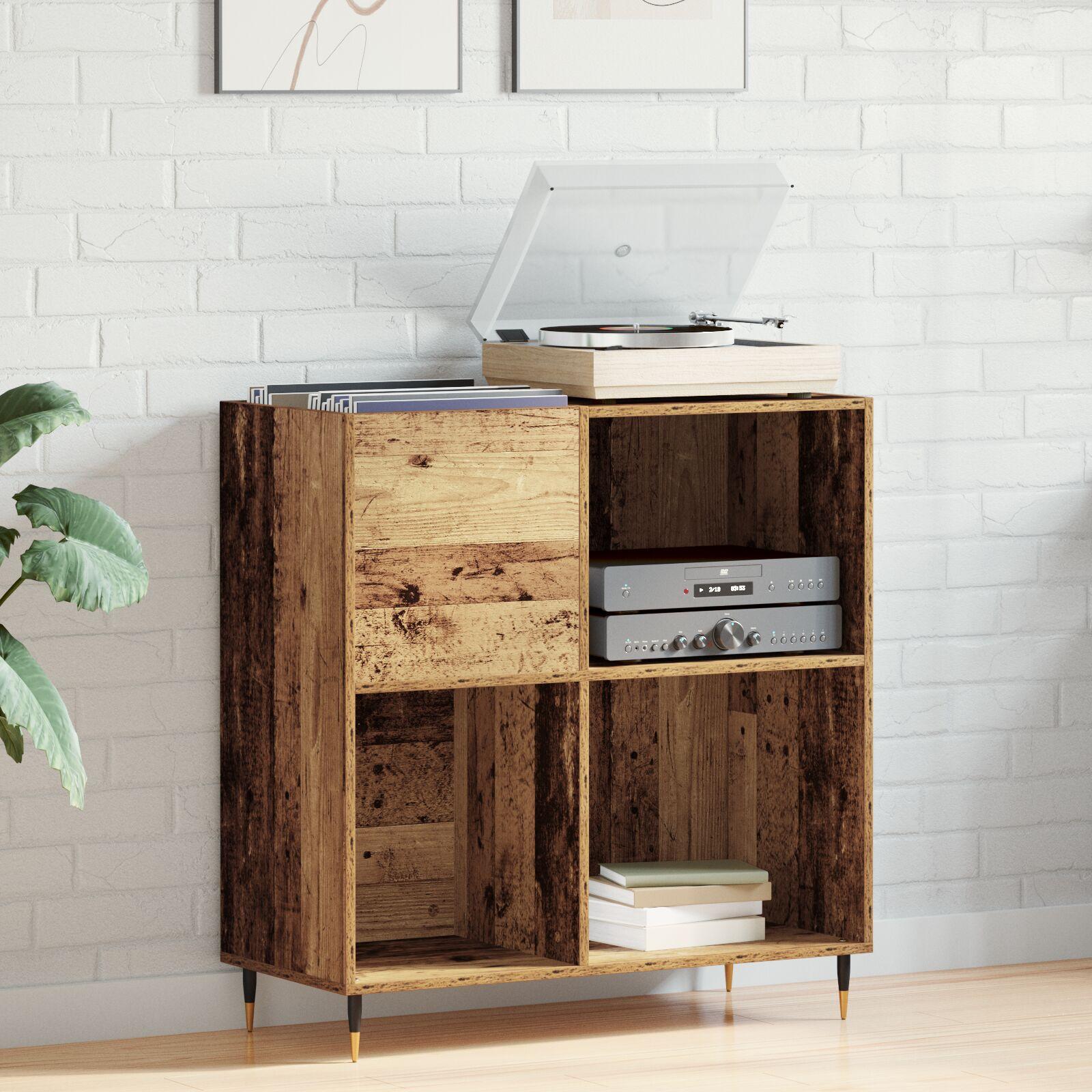 Record Cabinet Artisan Oak 84,5x38x89 cm Konstrueret Træ