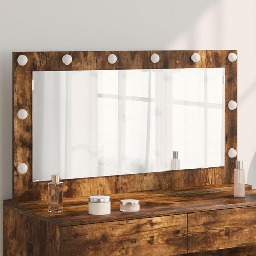Vanity Spejl Røget Eg Træ, Glas 100 x 55 x 18 cm