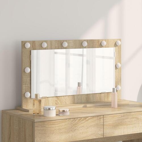 Makeup Spejl Sonoma eg Konstrueret træ, Glas 80 x 45 x 18 cm