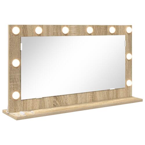 Makeup Spejl Sonoma eg Konstrueret træ, Glas 80 x 45 x 18 cm