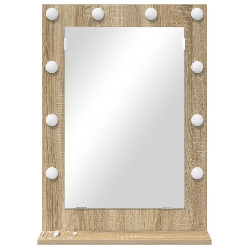 Sminkespejl Sonoma egetræ MDF, Glas 70 x 50 x 18 cm Spejl