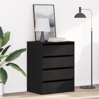 Kommode Sort Eg 60x41x76 cm Konstrueret Træ
