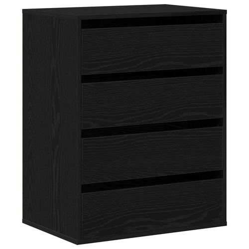Kommode Sort Eg 60x41x76 cm Konstrueret Træ