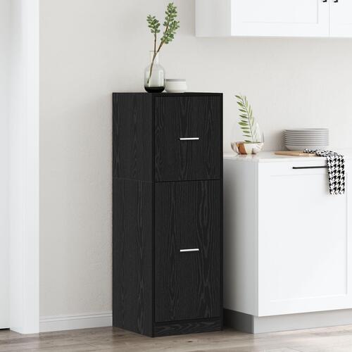 Apoteker Skab Sort Eg Træ 40 x 41 x 118 cm Opbevaringsskab