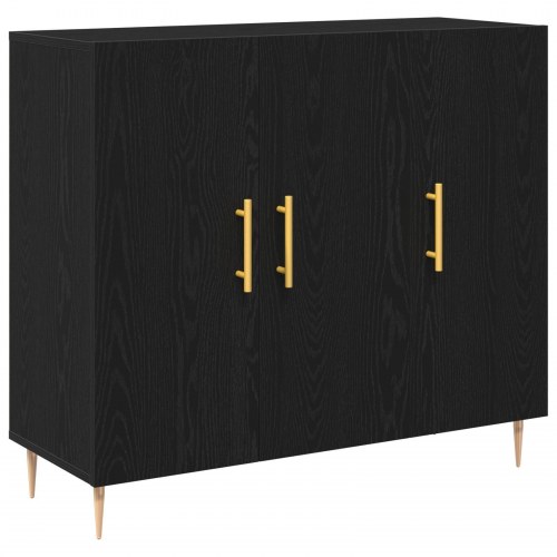 Skab i Sort Eg 90x34x80 cm - Ingeniørtræ