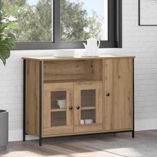Sideboard Artisan egetræ Konstrueret træ Standard Døre