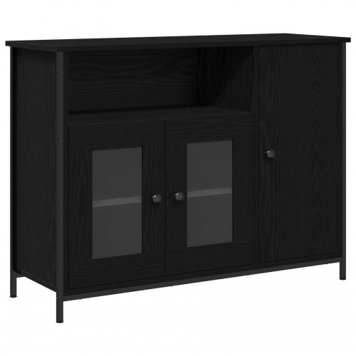 Sideboard Sort egetræ Konstrueret træ Medium Moderne sideboard