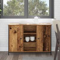 Sideboard Gamle Træ 100x35x70 cm Ingeniørtræ og Stål