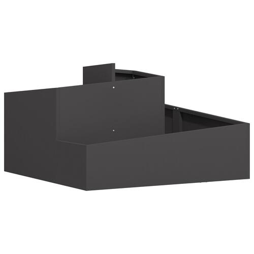 Plantekasse Sort 80x80x50 cm Koldvalset Stål