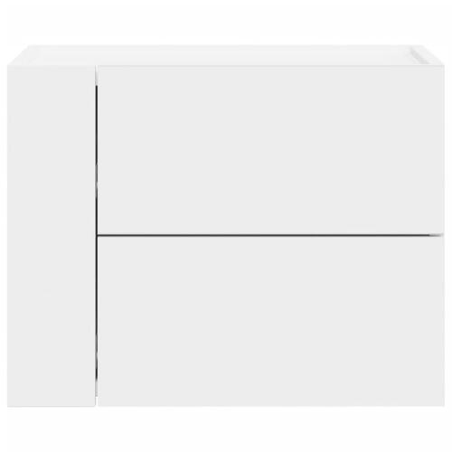 Væghængte sengeborde 2 stk. 45x30x35 cm hvid (OUTLET A+)