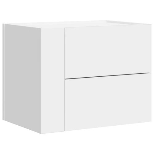 Væghængte sengeborde 2 stk. 45x30x35 cm hvid (OUTLET A+)