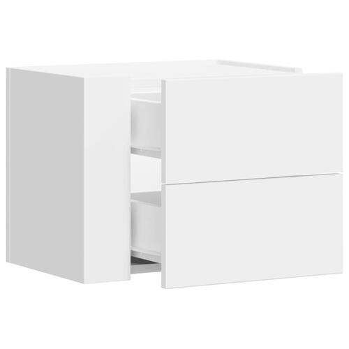 Væghængte sengeborde 2 stk. 45x30x35 cm hvid (OUTLET A+)
