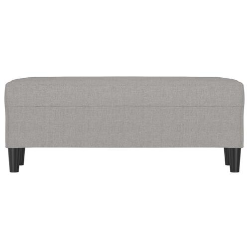 Bænk 100x35x41 cm stof lysegrå