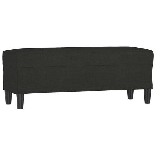 Bænk 100x35x41 cm stof sort