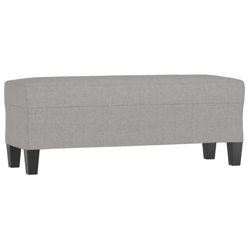 Bænk 100x35x41 cm stof lysegrå