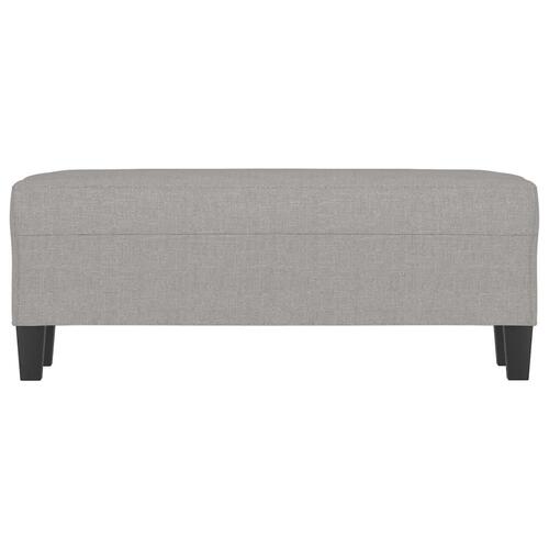 Bænk 100x35x41 cm stof lysegrå