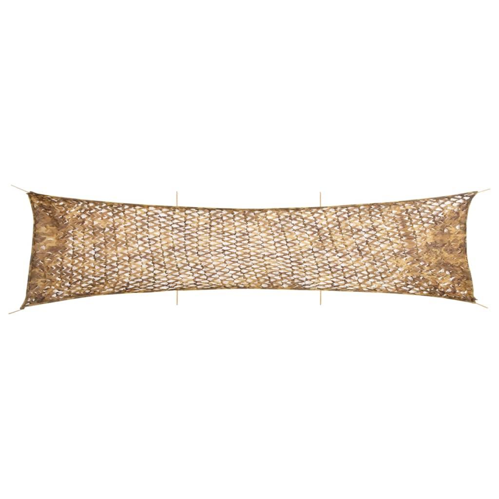 Camouflagenet 613 × 138 cm med opbevaringspose - sandfarvet