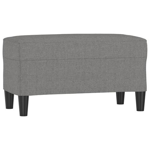 Bænk 70x35x41 cm stof mørkegrå
