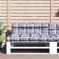 Pallehynde 120x40x12 cm stof gråternet