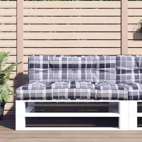 Pallehynde 120x40x12 cm stof gråternet