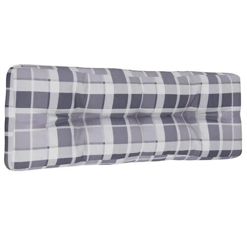 Pallehynde 120x40x12 cm stof gråternet