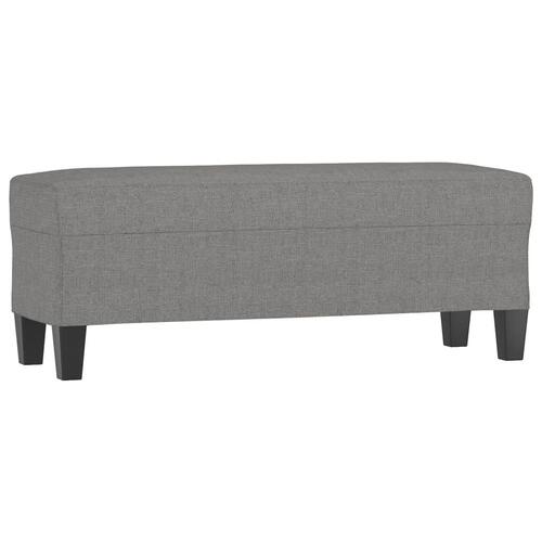 Bænk 100x35x41 cm stof mørkegrå