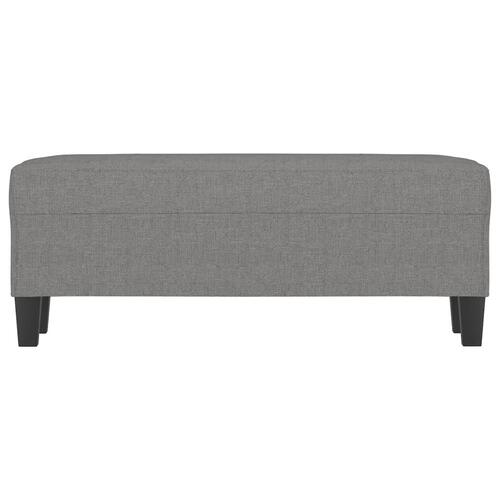 Bænk 100x35x41 cm stof mørkegrå