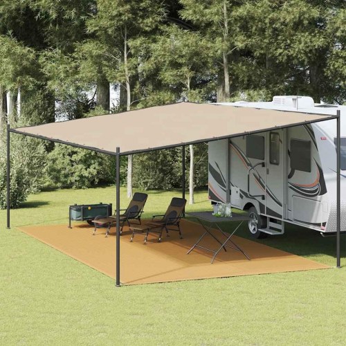 Telttæppe 400 × 800 cm i HDPE - sandfarvet