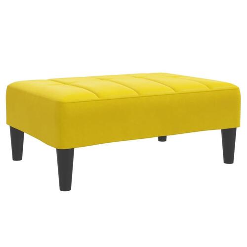 Fodskammel 77x55x31 cm velour gul