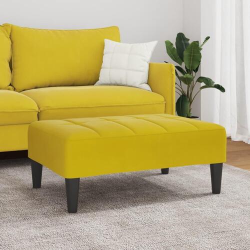 Fodskammel 77x55x31 cm velour gul