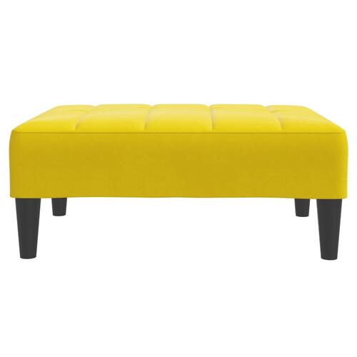 Fodskammel 77x55x31 cm velour gul
