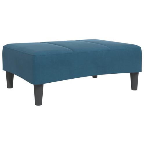 Fodskammel 77x55x31 cm velour blå