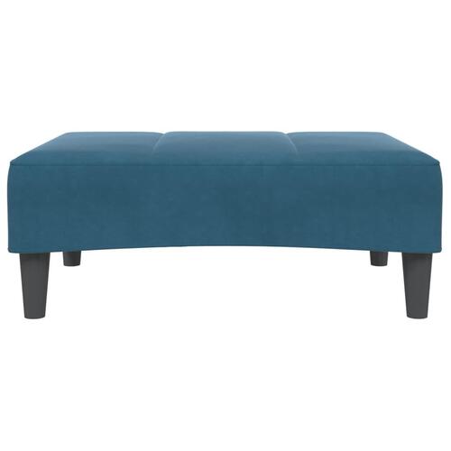 Fodskammel 77x55x31 cm velour blå