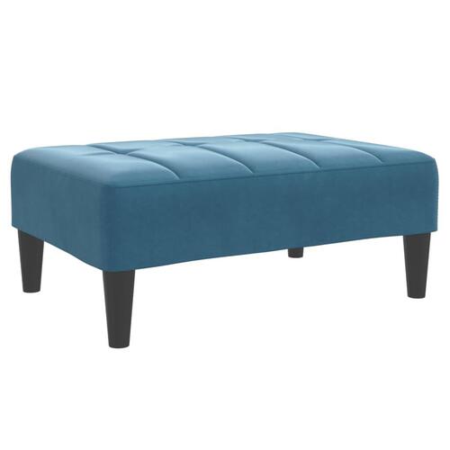 Fodskammel 77x55x31 cm velour blå