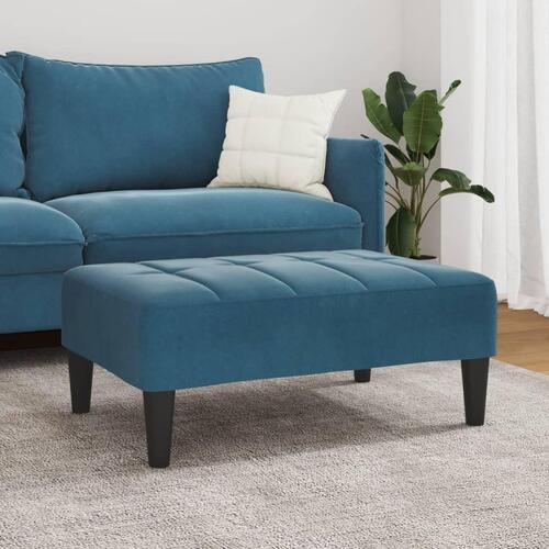 Fodskammel 77x55x31 cm velour blå
