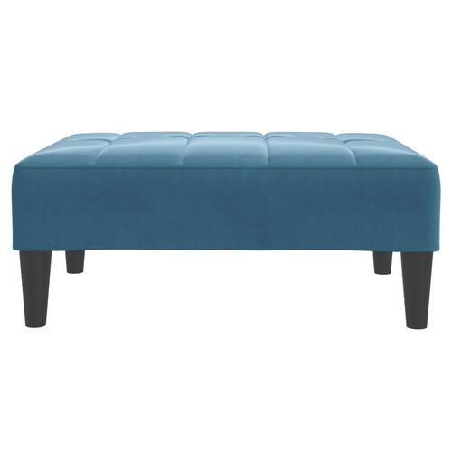 Fodskammel 77x55x31 cm velour blå
