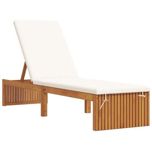 Solseng med Pude 200x55x30 cm Solid Akacietræ