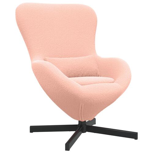 Æg Chair Pink Krøllet Uld-lignende Stof