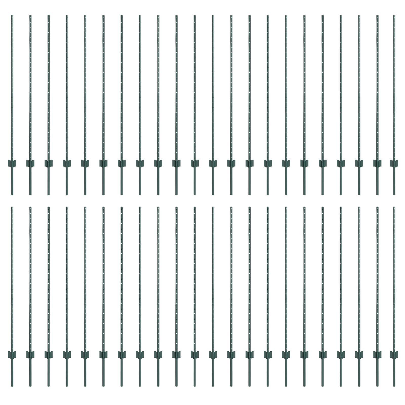 Hegnspæle 44 stk U-Kanal Grøn 180 cm Stål