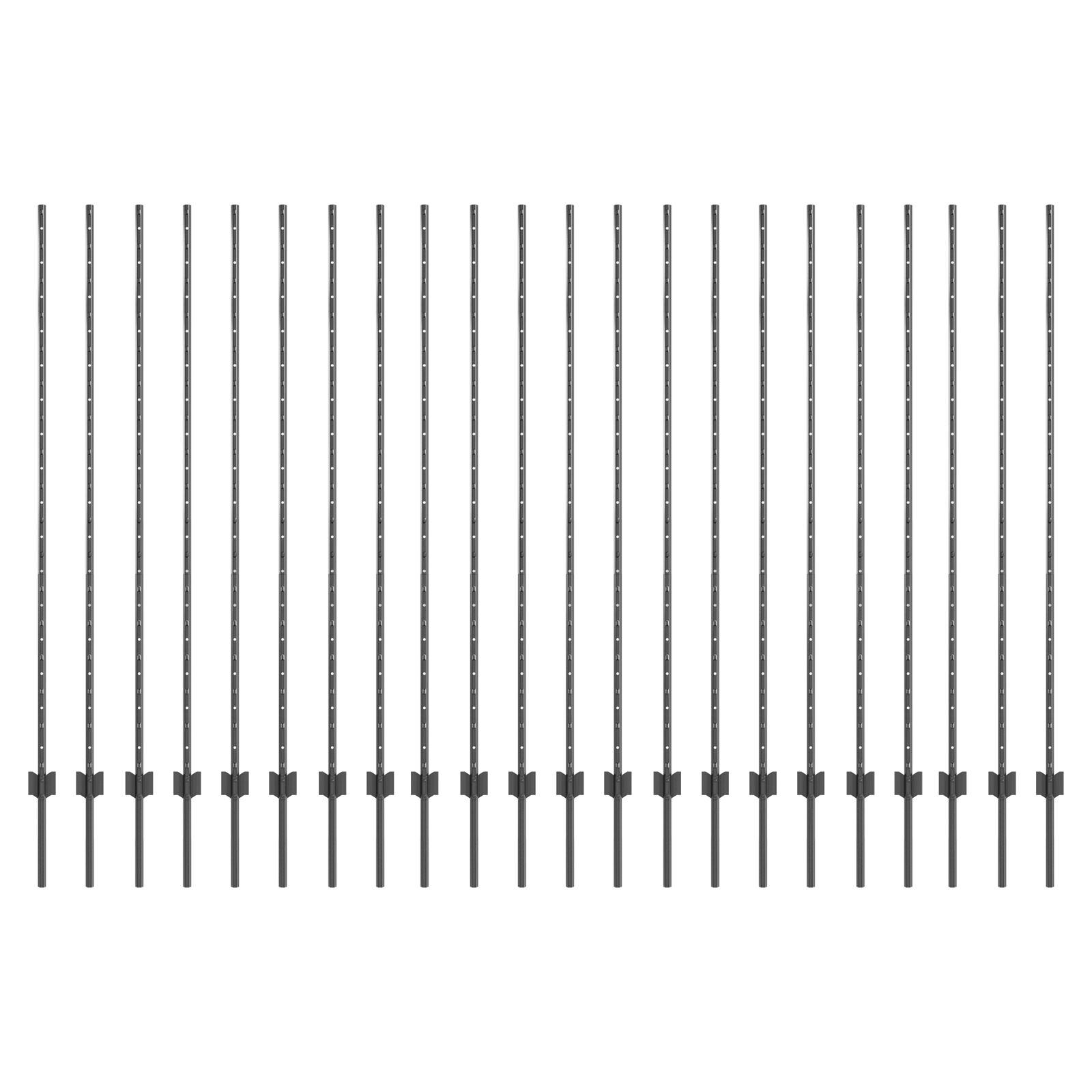 Hegsposter 44 stk U-Kanal Grå 200 cm Stål