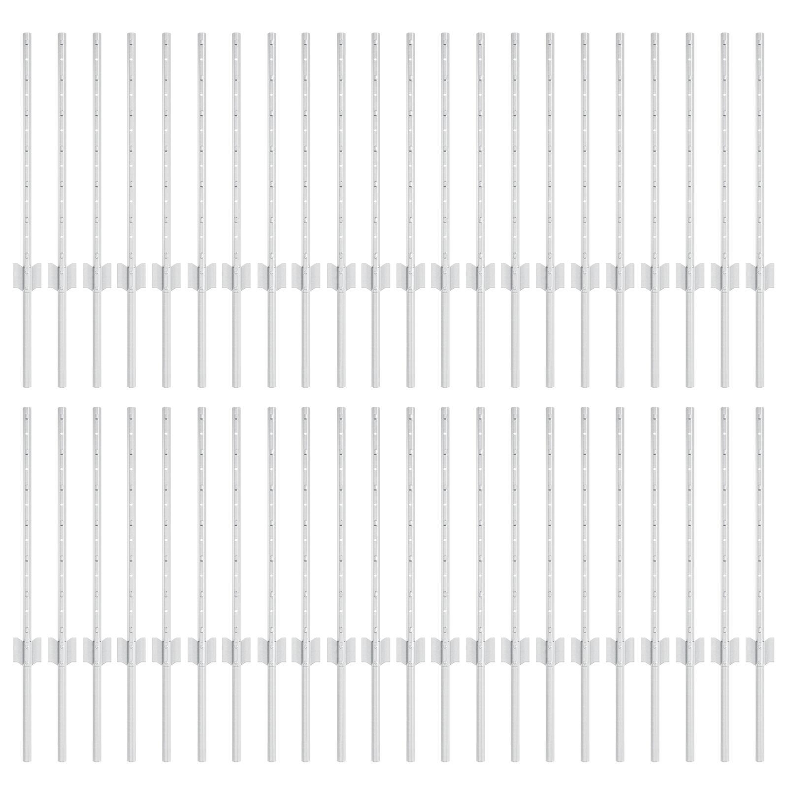 Hegnspæle 44 stk U-Kanal Sølv 100 cm Stål