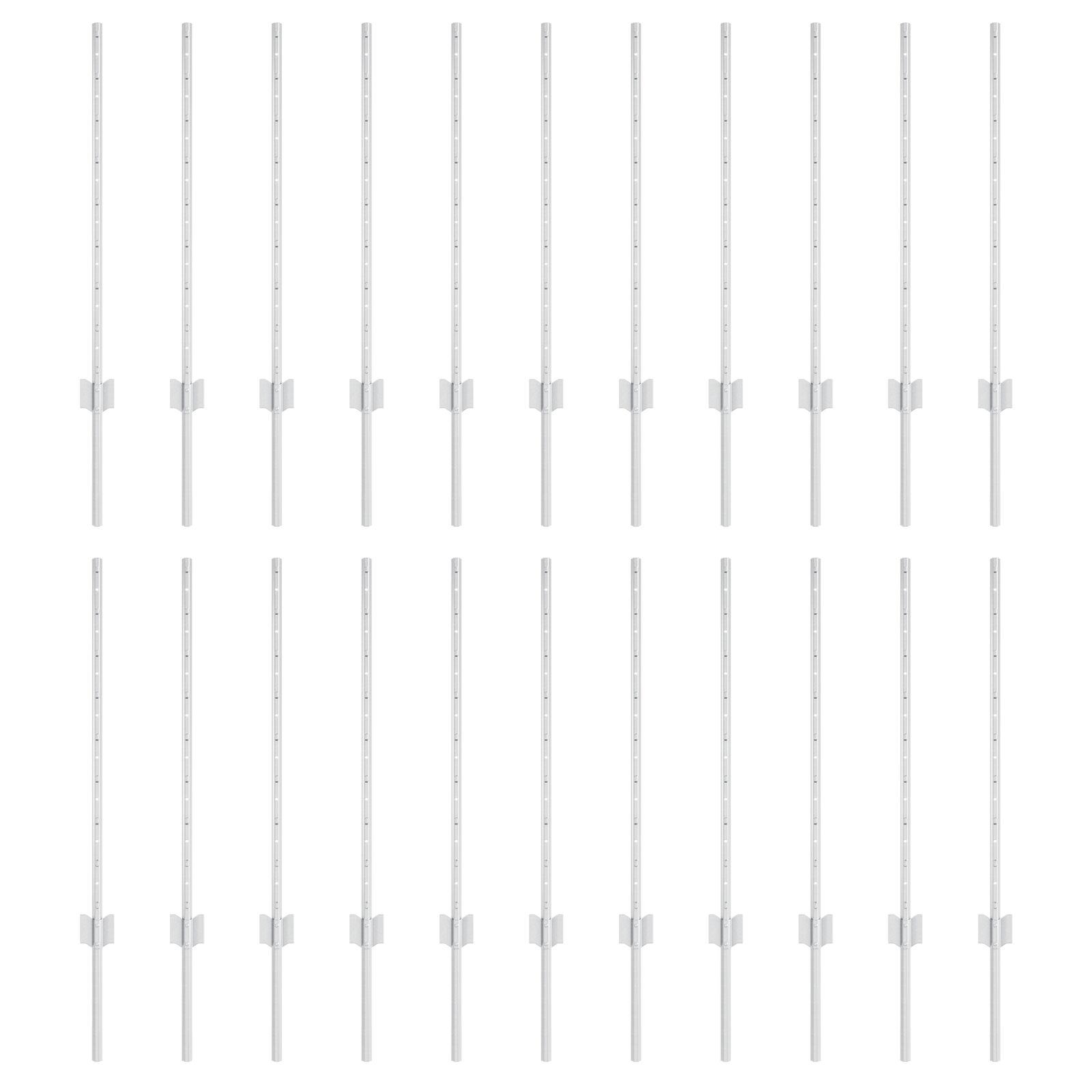 Hegnspæle 22 stk U Kanal Sølv 120 cm Stål