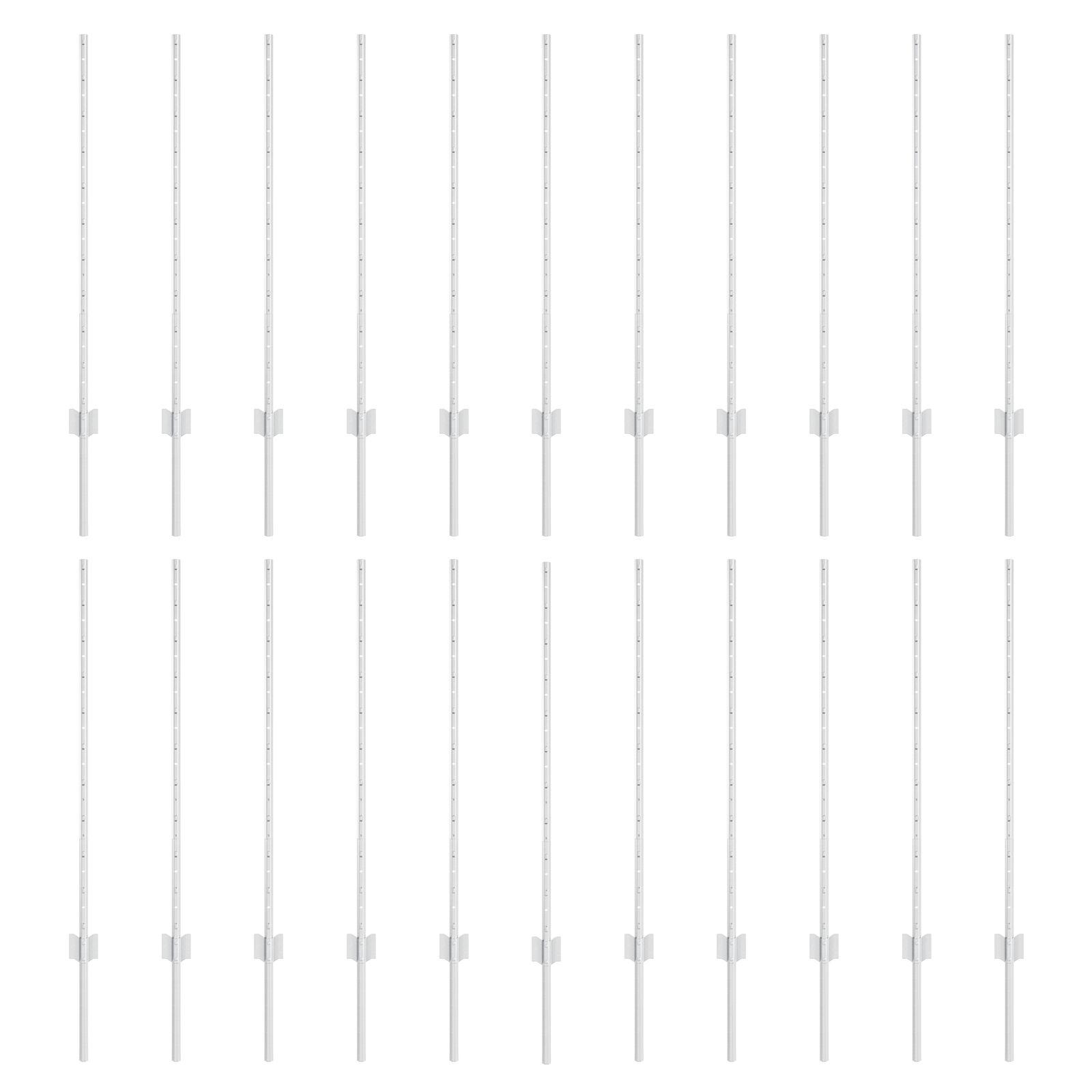 Hegnspæle 44 stk U-kanal Sølv 140 cm Stål
