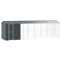 Fuglebur med Forlængelse Antracit 210x838x247 cm Stål